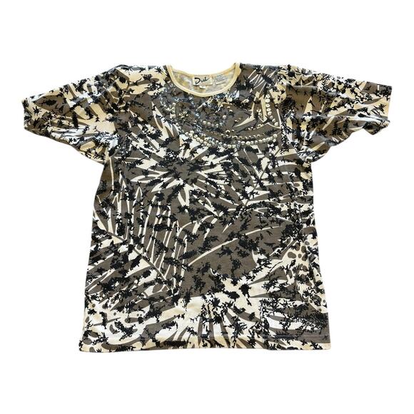 Vintage Duet Sequin Adorned Casual T-Shirt - Picture 1 of 7